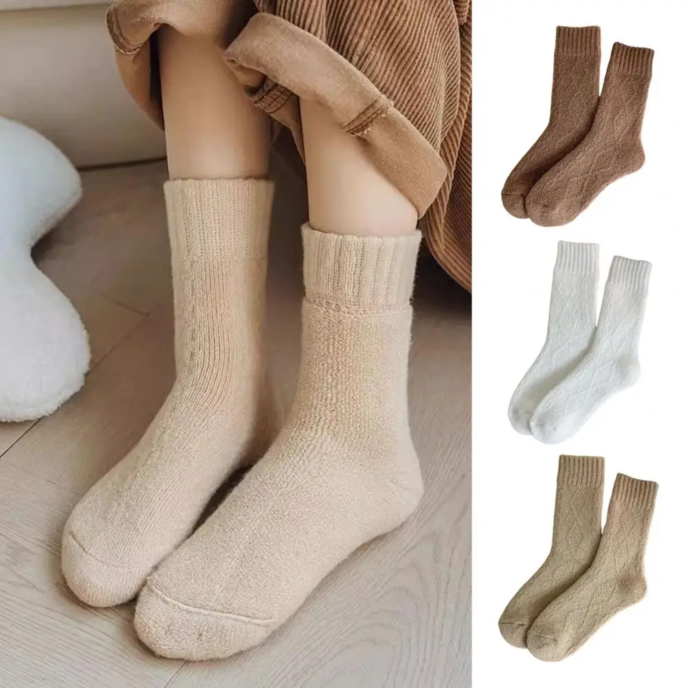 

Soft Breathable Socks Cozy Winter Fleece Lined Crew Socks for Women Soft Thermal Boot Socks Warm Floor for Weather High-quality