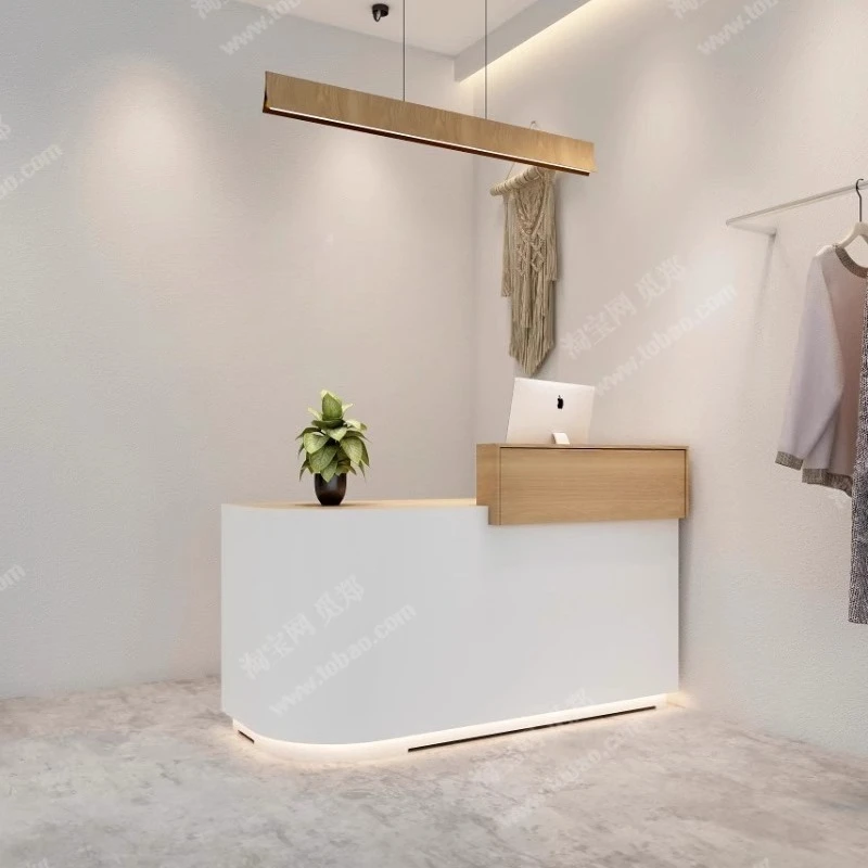 

Clothing store checkout page Simple modern small beauty salon Front desk Milk tea shop Barber shop Bar reception counter table