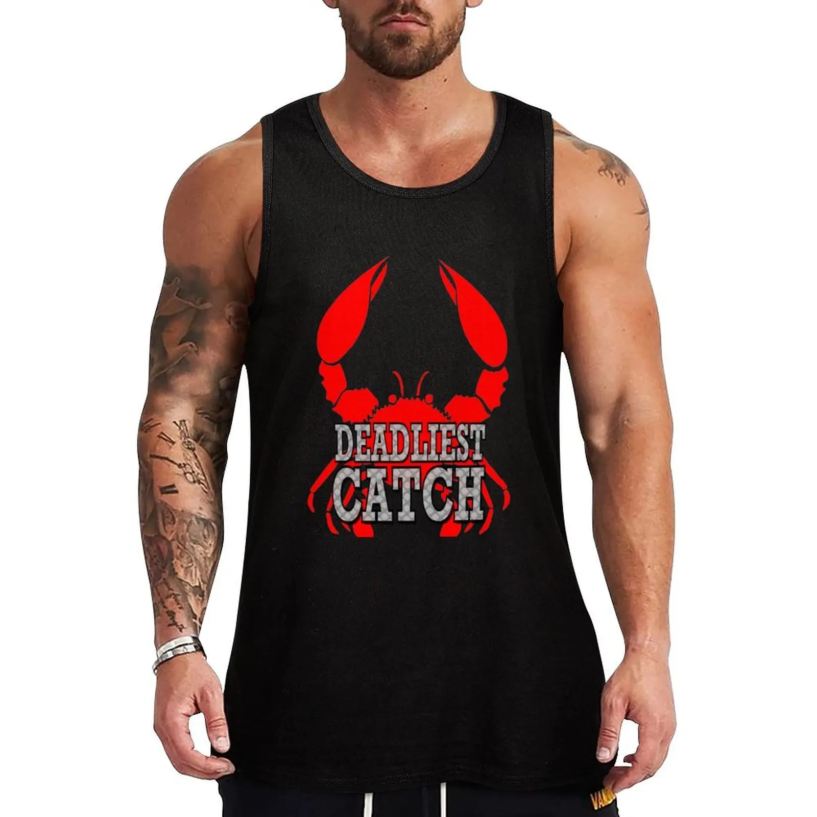 Deadliest Catch Crab Tank Top sleeveless tshirts for men cotton t-shirts man t-shirt gym man Gym man