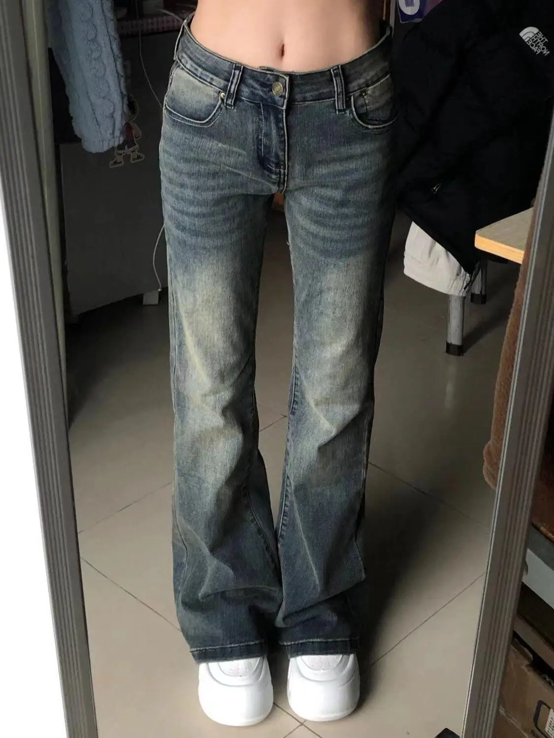 

Cleanfit Blue Men's Denim Jeans Straight Leg Autumn Winter Sle Water Waed Slimming High Street American Look Youth Trend