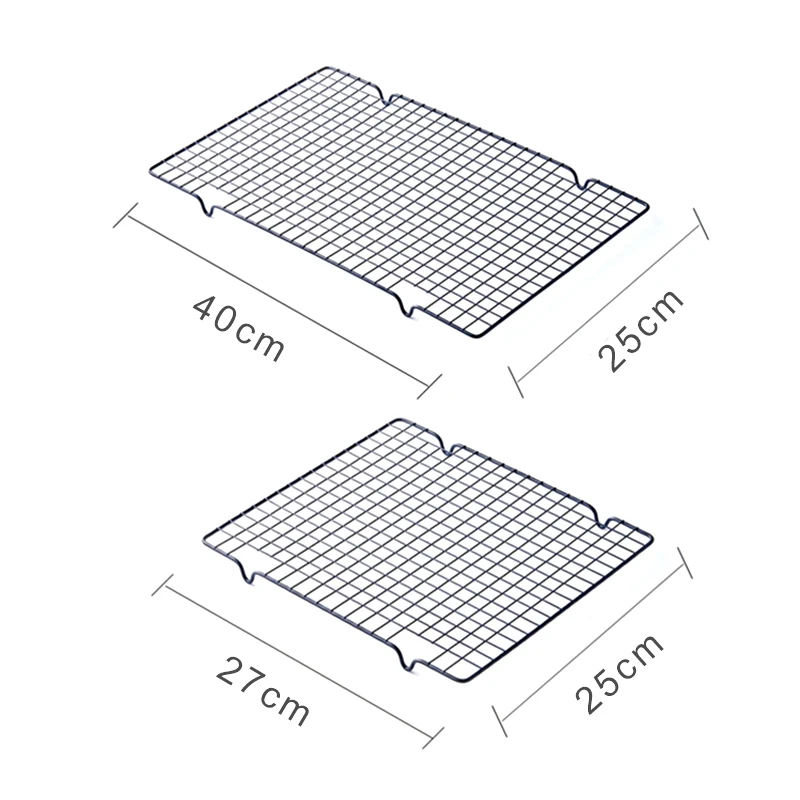 Stainless Steel Cooling Rack Wire Grid Cake Food Rack Oven Safe Kitchen Baking Pizza Bread Barbecue Holder Shelf ZXH