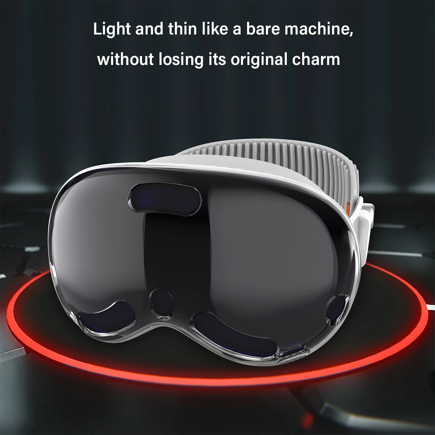 TPU Soft Silicone Case for Apple Vision Pro VR Anti-scratch Protective Case for Vision Pro Host Shockproof Transparent Cover