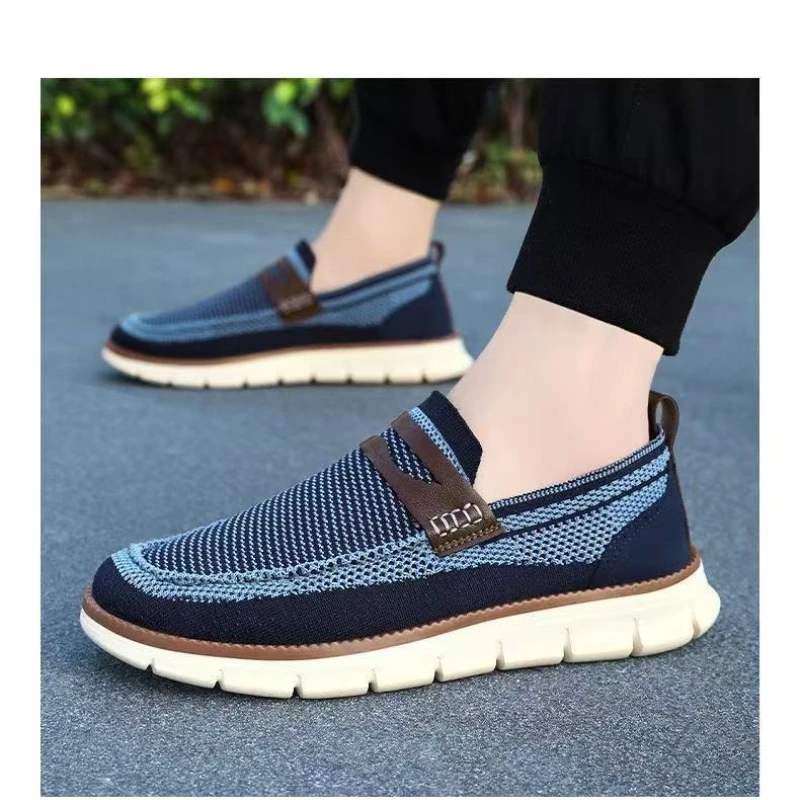 

Мужская обувь, новинка лета 2024, дышащая парусиновая обувь на мягкой подошве, уличная модная мужская повседневная обувь, удобные лоферы, Zapatos Mujer