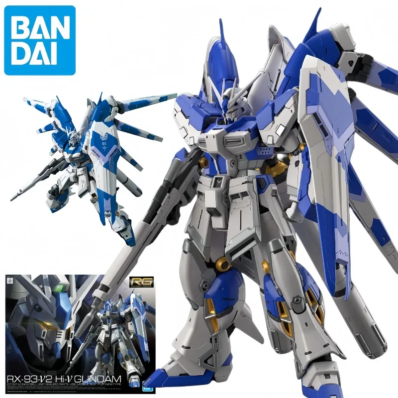 Bandai RG 1/144 RX 93 ν2 Hi ν Gundam Action Figures Mobile Suit Gundam Char's Counterattack Anime Model Collectible Gift