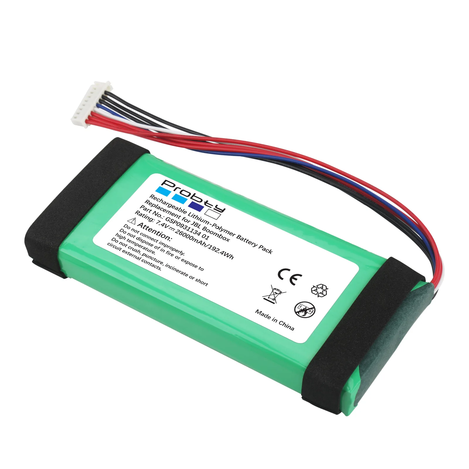 26000mAh For JBL Boombox 1 GSP0931134 01 battery, player, speaker, speaker, polymer rechargeable battery replacement