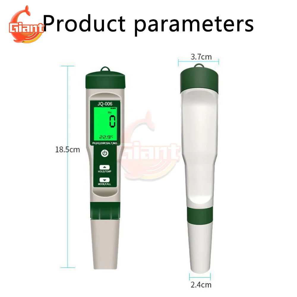 Imagem -06 - Qualidade da Água Multifuncional Tester Pen Jq006 10 em ph Tds ce Sal Temp S.g Orp h2 Fértil Resistividade Tester