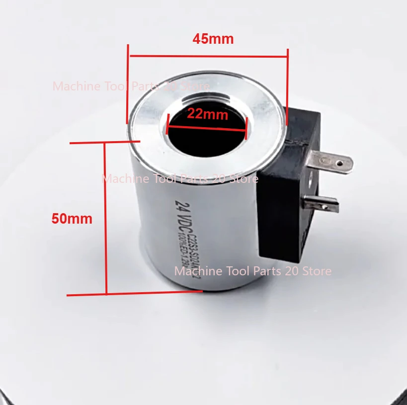 Hydraulic Solenoid Valve Coil C22s3-Sd24k1/12 1.29A Inner Diameter 22mm Outer Diameter45mm Height 50mm 12VDC 24VDC Copper Wire
