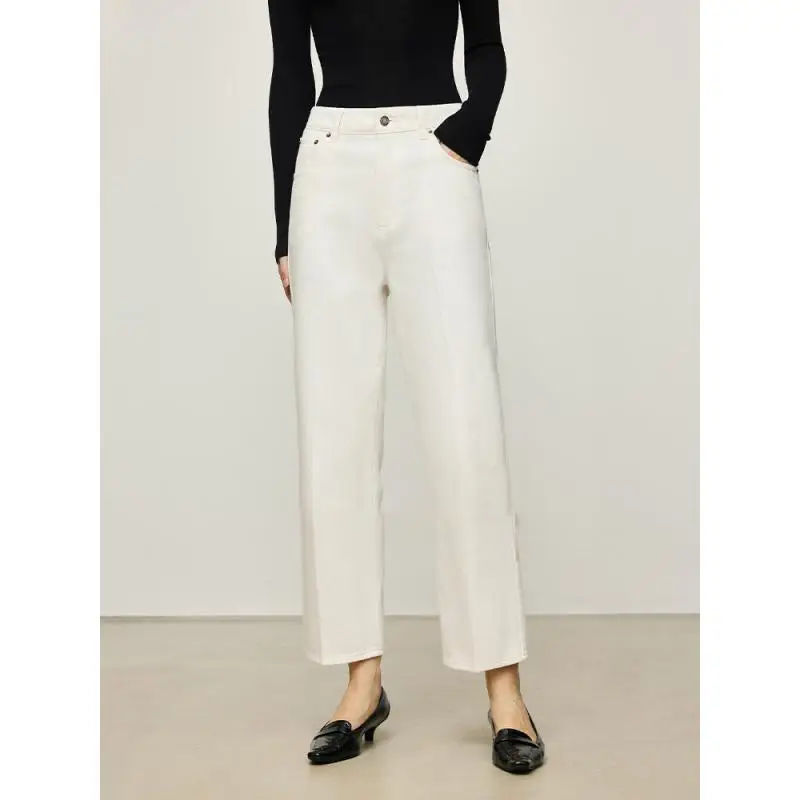 

Maxdutti Jeans Women's Jeans Women's Denim Pants Woman Clothes Cotton Spring And Autumn Jeans With Stitching Leg Cropped Jeans