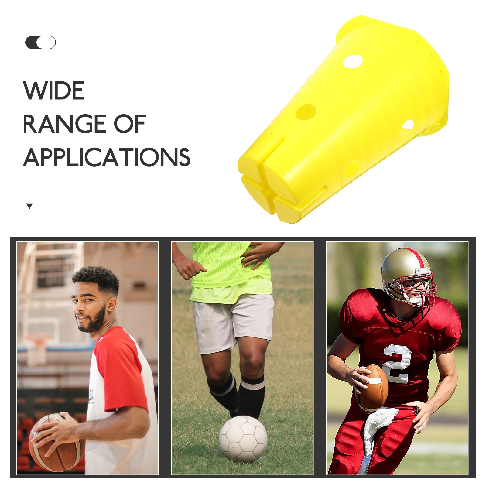 

Yellow Children Football Training Cone 32cm Pe Material Stackable Agility Marker Soccer Practice Training Supplies