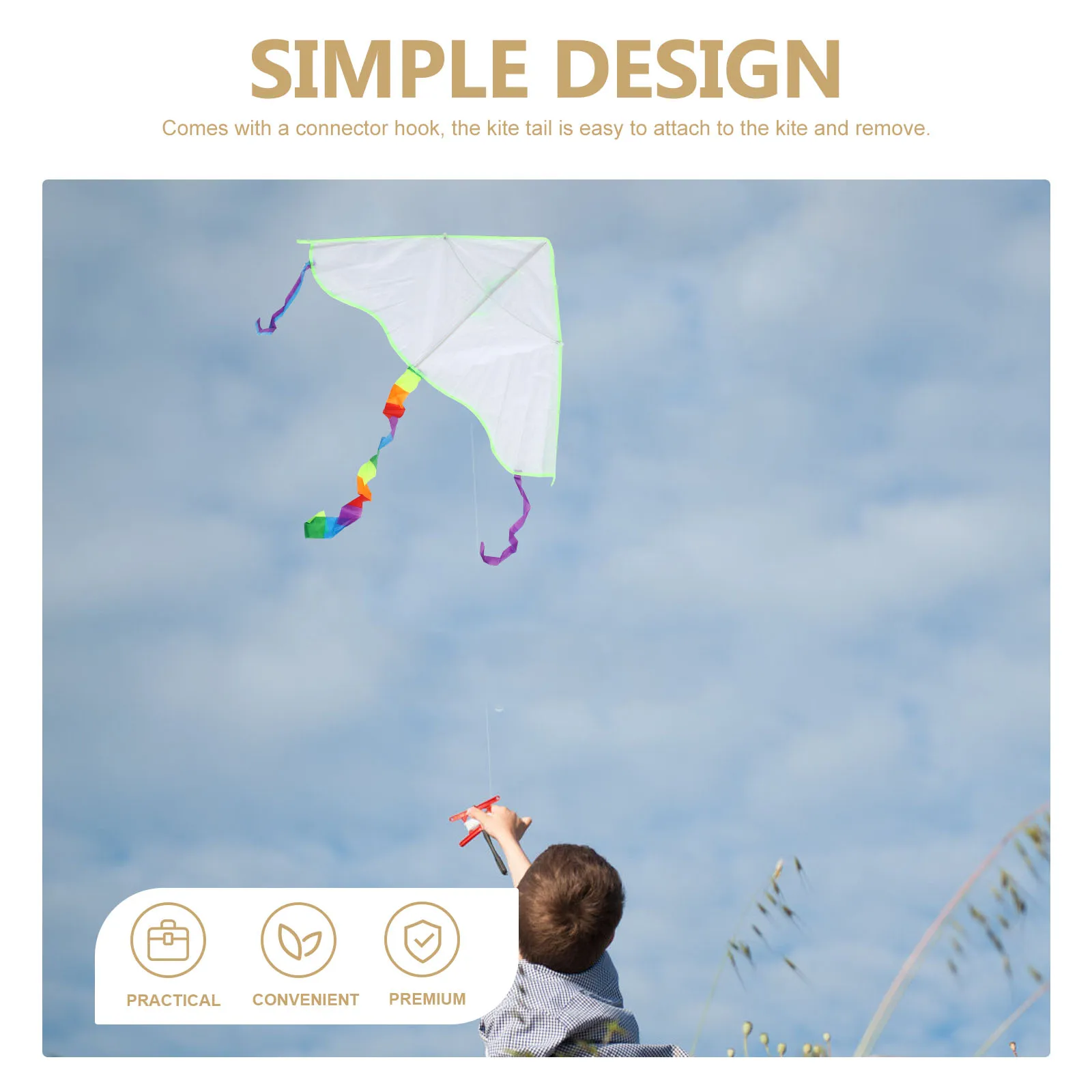 อุปกรณ์เสริมหางว่าว 1 ชิ้น สายรุ้งหลากสี สำหรับกิจกรรมกลางแจ้ง ว่าวเด็ก สายไนลอนทนทานยาว ตกแต่งว่าว