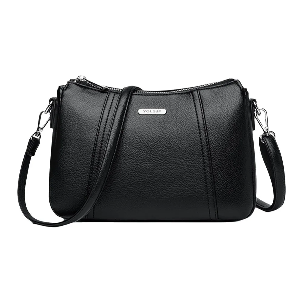 

Модная женская сумка-кроссбоди из мягкой кожи, вместительная легкая наплечная сумка, маленькая квадратная сумка для женщин среднего возраста