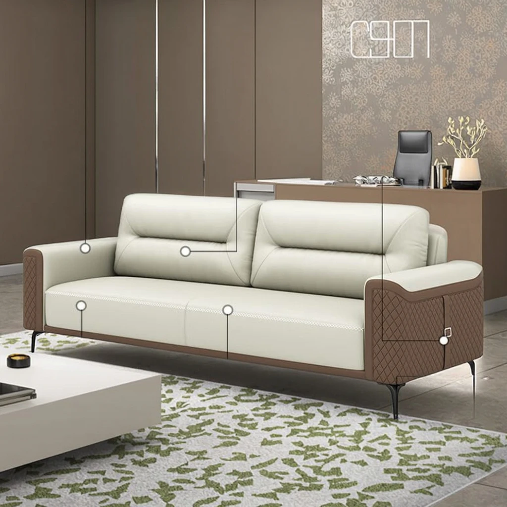 ชุดโซฟาสำนักงานทันสมัย Xipi สำหรับห้องนั่งเล่น ห้องรับรองธุรกิจ หุ้มด้วยหนังสังเคราะห์