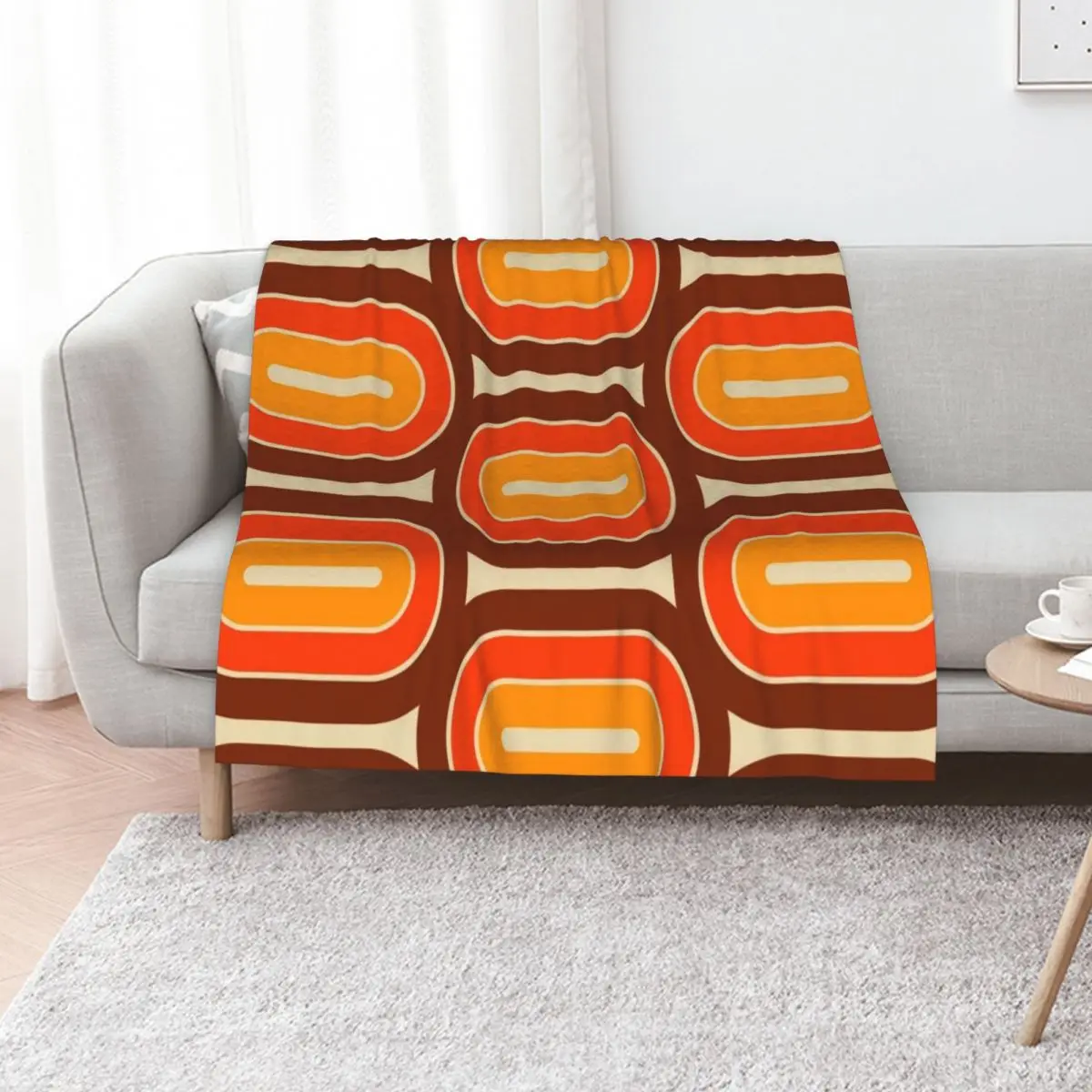 

Retro Geometric Pod Design 721 Throw Blanket Blankets For Baby Warm Furry Luxury St Blankets