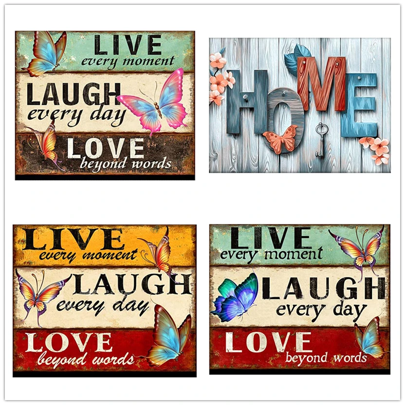 

DIY 5D Diamond Painting "Sweet Home Live Love Laugh" Full Diamond Embroidery Picture Of Rhinestones For Family Gifts WG3397