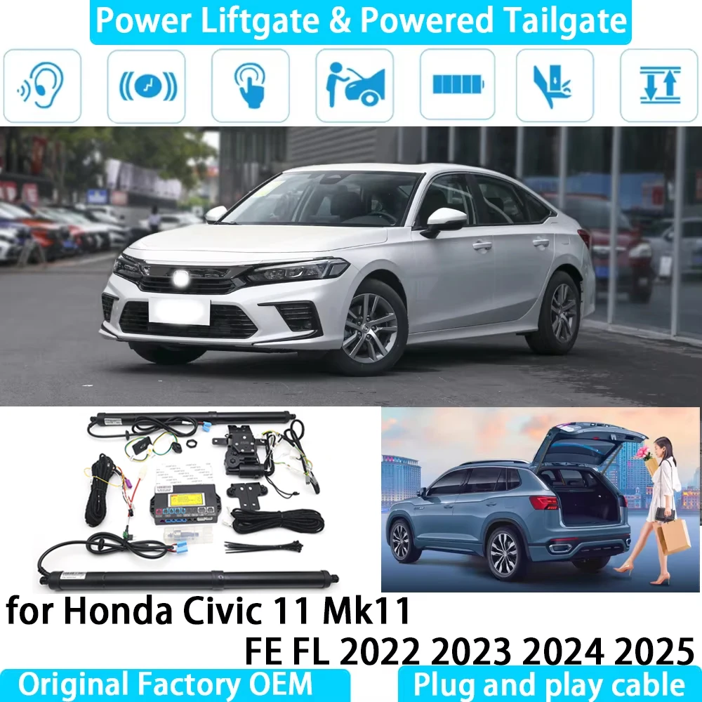 for Honda Civic 11 Mk11 FE FL 2022 2023 2024 2025 Automatic Electric Power Liftgate Powered Tailgate Strut Tail Gate Lift System