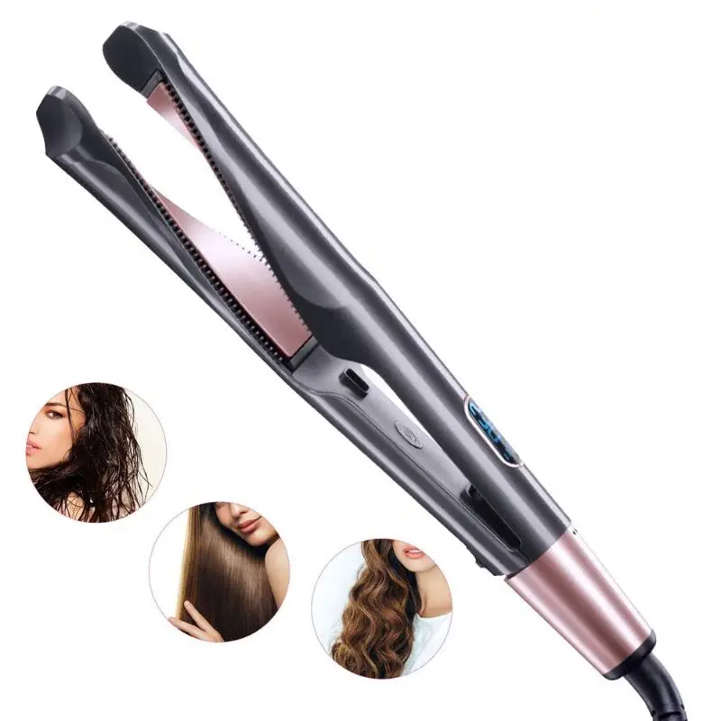 Hair Striaighter and Curler Professional Straightening Curling Negative Ion Twist Iron Splint Styler Ceramic Heating Straighters