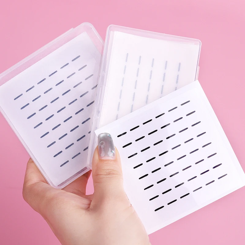 144/200pcs False EyeLashes Glue Strips, Black Glue-Free Jelly Self-Adhesive Eyelashes Strips, False Eyelashes Makeup Tools