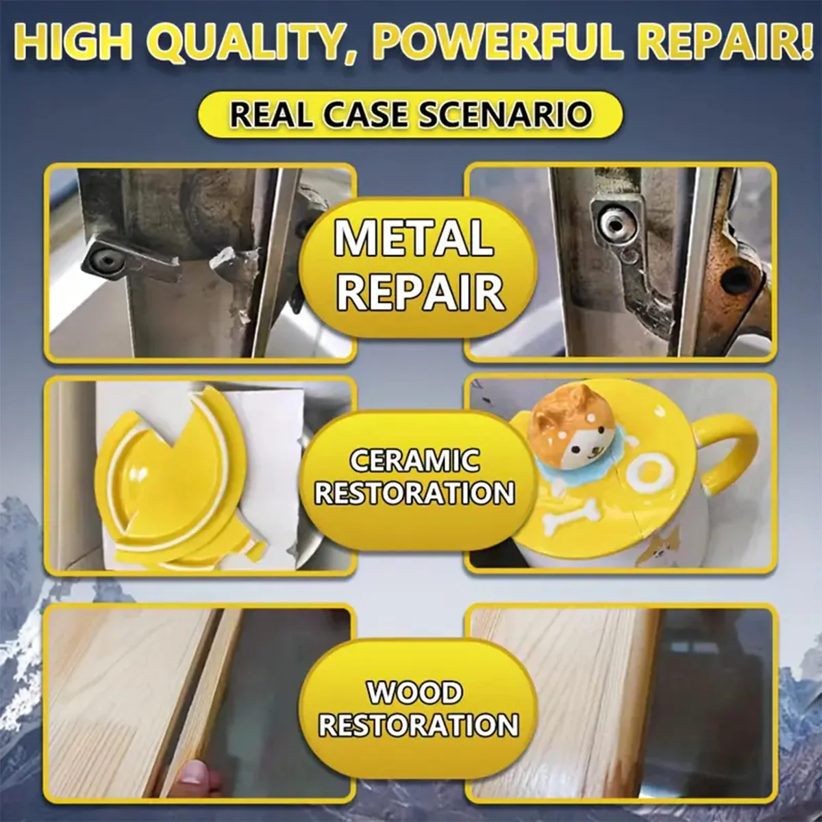 Super Oil Welding Adhesive, Waterproof, Suitable for Plastics, Wood, Ceramics and Metals, Strong Adhesion and Good Stability. A Complete Joining Tool.