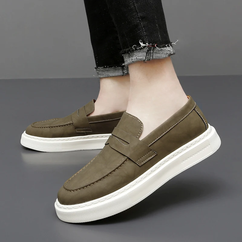 

Casual men's loafers Comfortable lightweight minimalist style Outdoor leisure party Daily office walking quality men's shoes