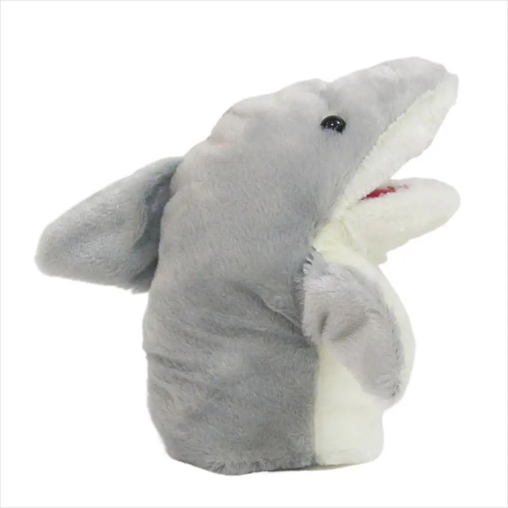 Marionnette requin au beurre à la main pour parent et enfant, animal en peluche coule, jouet de dessin animé pour enfants