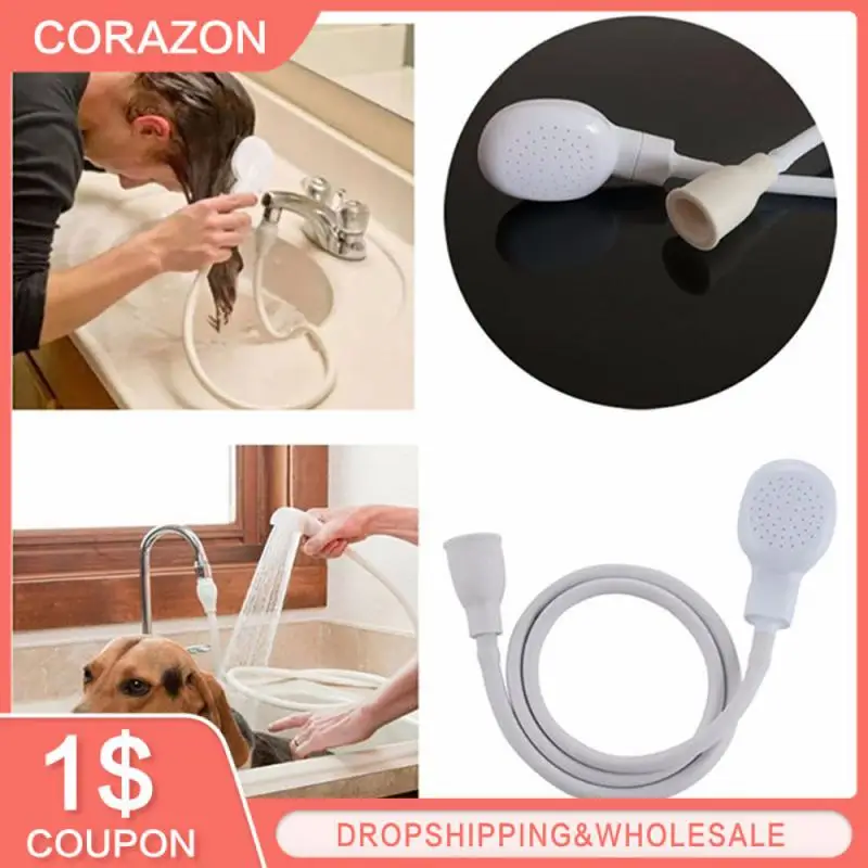 Portable Handheld Splash Shower Pet Dog Cat Shower Head Tub Faucet Attachment Hose Head Washing Sprinkler Shower Kit Bath Tools