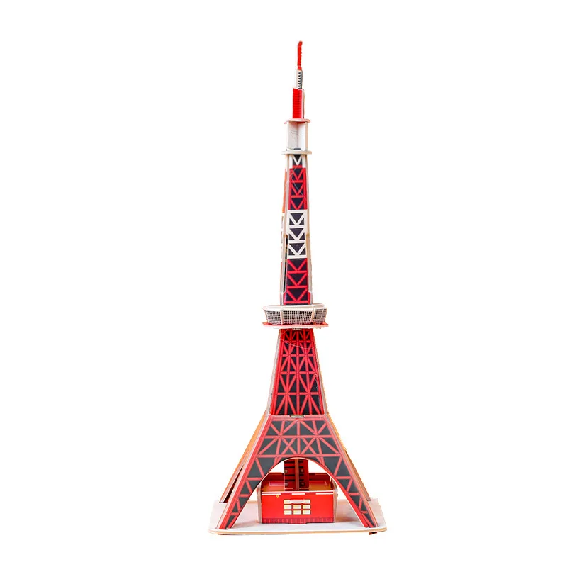 3D Puzzle Famous World Architecture Landscape Eiffel Tower Model Paper Handmade DIY Children Puzzle Toys Educational Toys