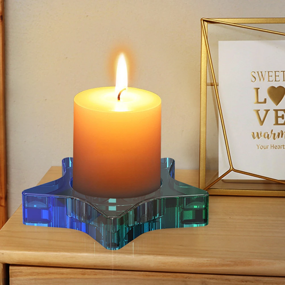 

Five-pointed Star Candlestick Mold Silica Gel Simple Crystal Epoxy Holder Handmade DIY Accessory Practical Wear