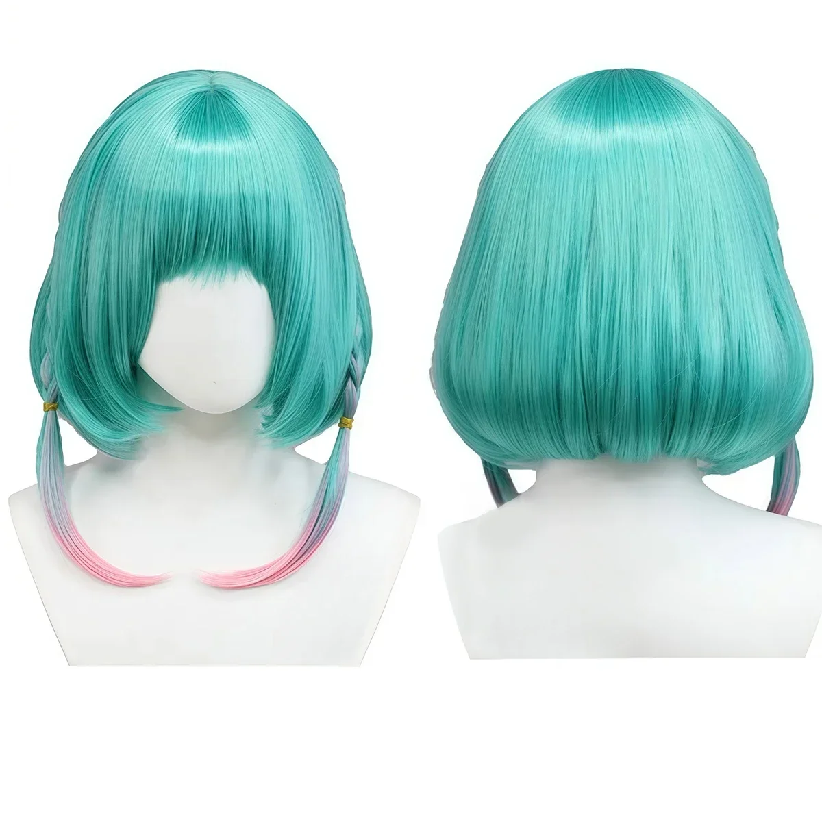 

Бирюзовые cheveux courts bob tête perruque synthétique personnage de jeu cos perruque аниме reality show perruque