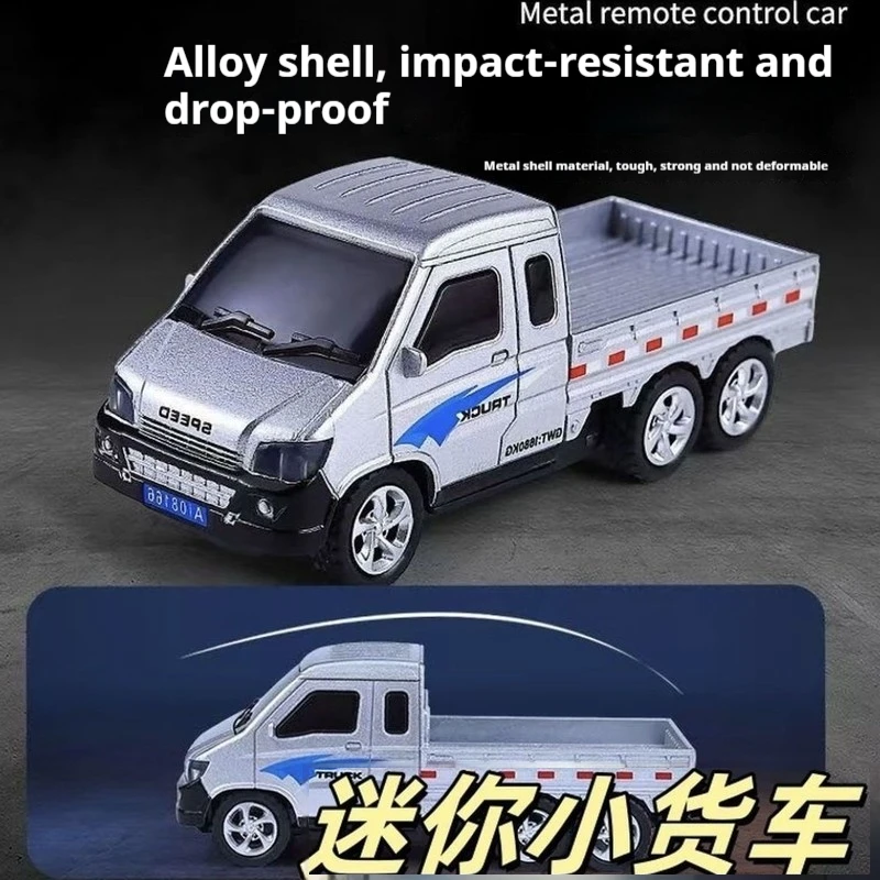 Mini voiture RC en alliage pour enfants, échelle 1:64, Bluetooth, double commande, jouet de poche pour garçons, petit véhicule télécommandé