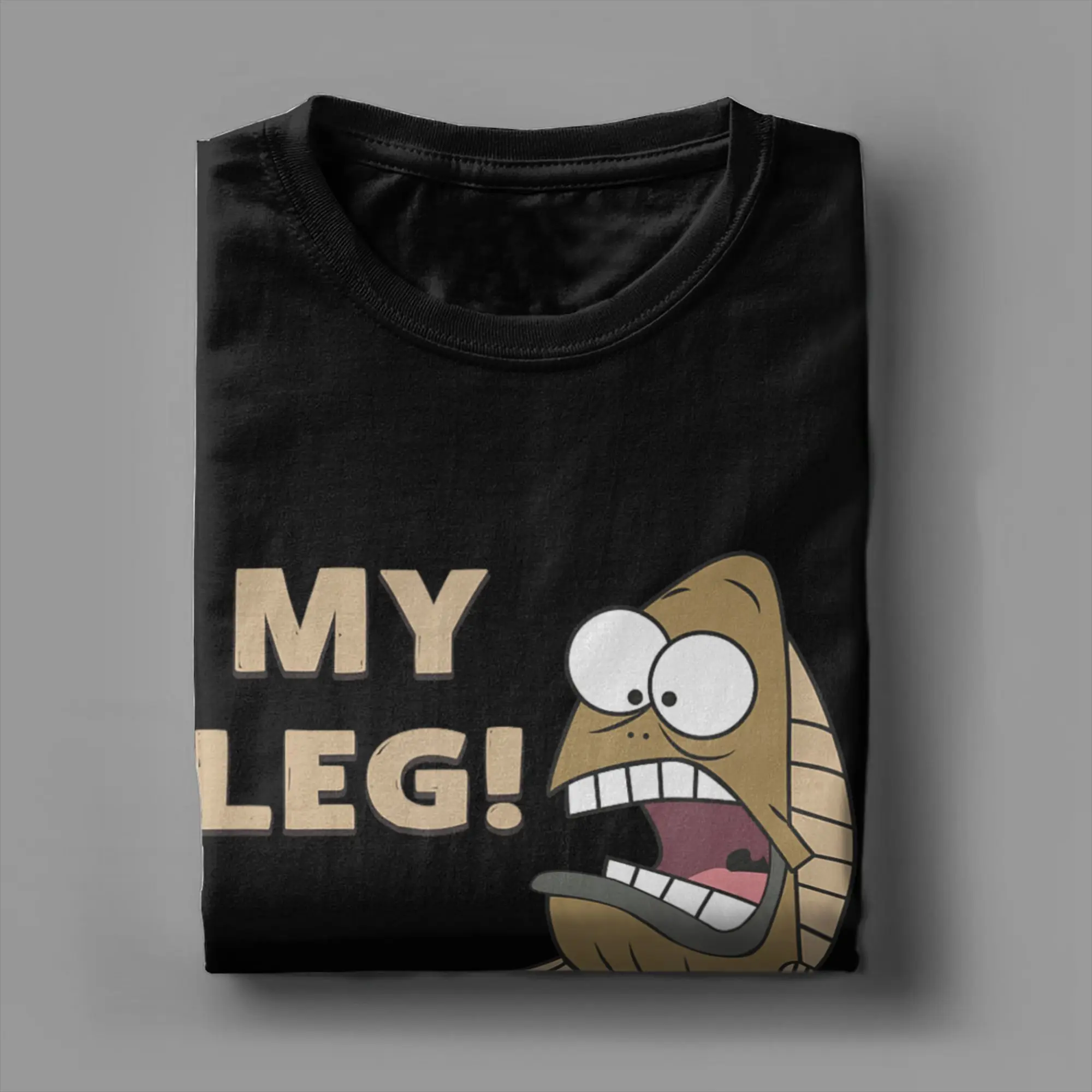 Fred der Fisch, mein Bein! Spongebobs T-Shirts für Herren, 100 % Baumwolle, lässige T-Shirts mit O-Ausschnitt, kurzärmelige Oberteile für den Sommer – Detail 5