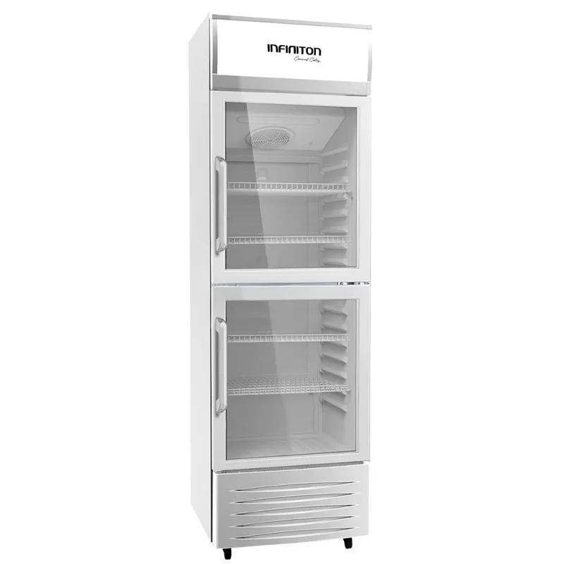 Industrial Refrigerator Showcase-Infiniton FDL-340-double door, 325 litres, 1,97m, A +++/ D