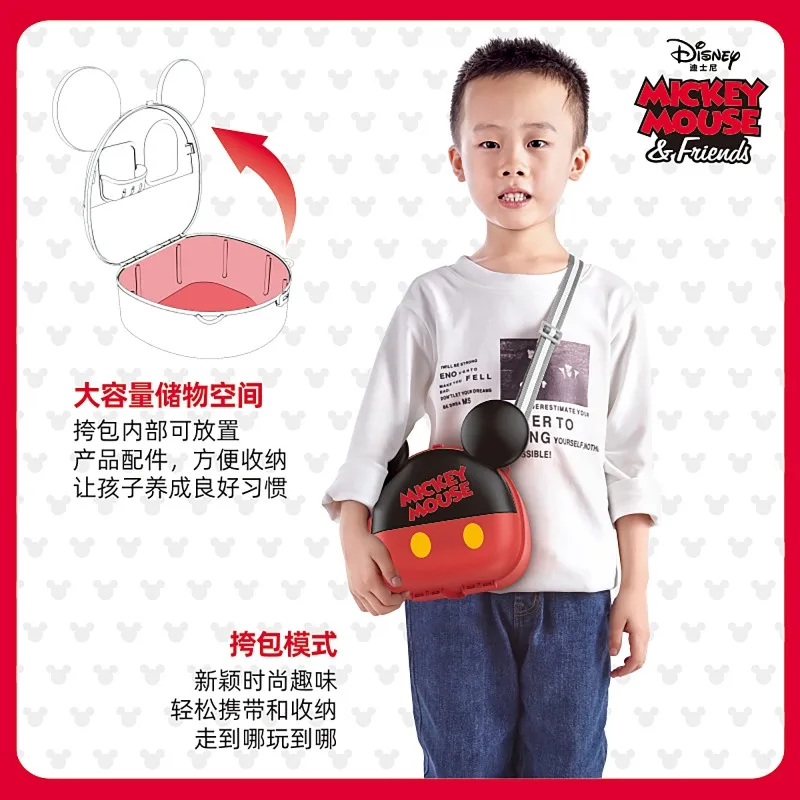 Disney Mickey Minnie Cartoon carino che gioca a casa piccola borsa a tracolla Kawaii Girl trucco borsa a tracolla giocattoli educativi per bambini regali