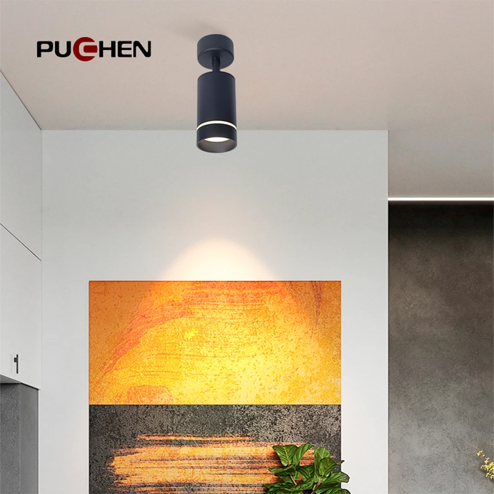 Puchen – Spot lumineux en aluminium givré de Style nordique minimaliste, ampoule non incluse, en acrylique, pour Bar, fête, étude, salle à manger