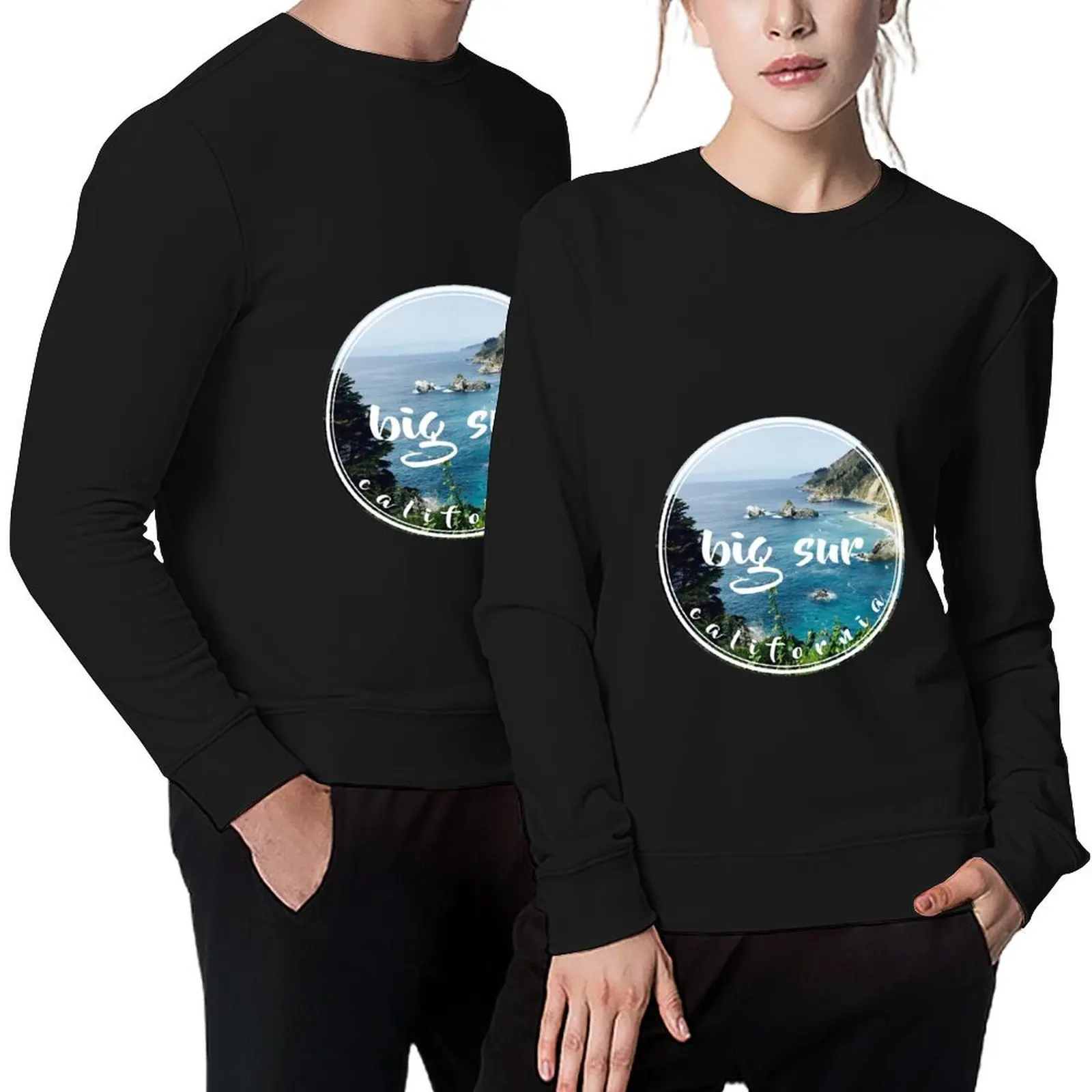 معطف رجالي من Big Sur California، ملابس جمالية، تي شيرت رجالي، سويت شيرت كبير الحجم