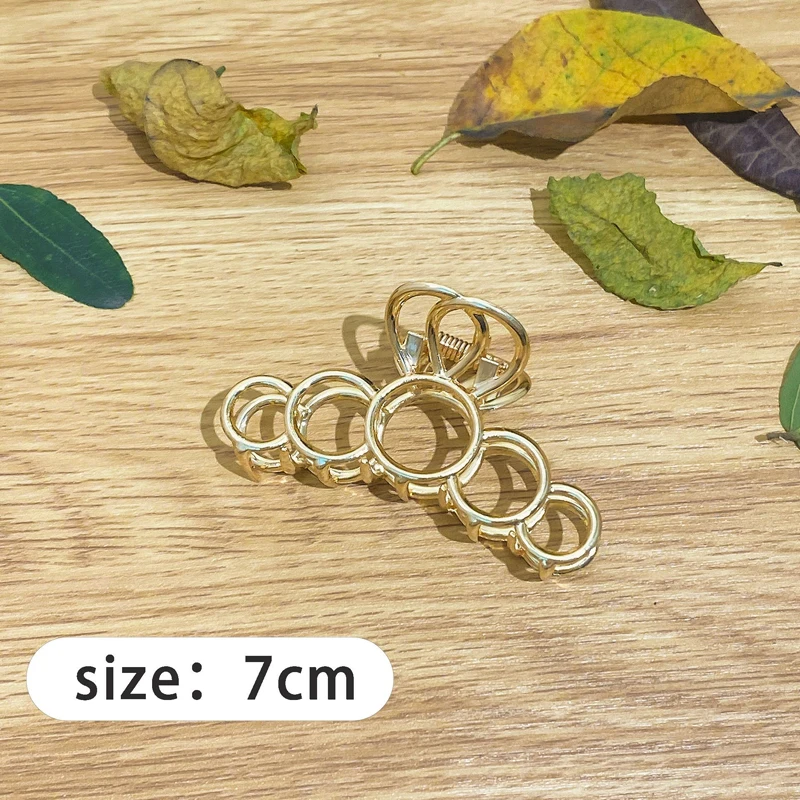 2026 Neue Damenmode Gold Hohl Geometrische Metall-Haarklammer Haarband Haarspangen Haarnadel Haarkrabbe Haaraccessoires – Detail 5