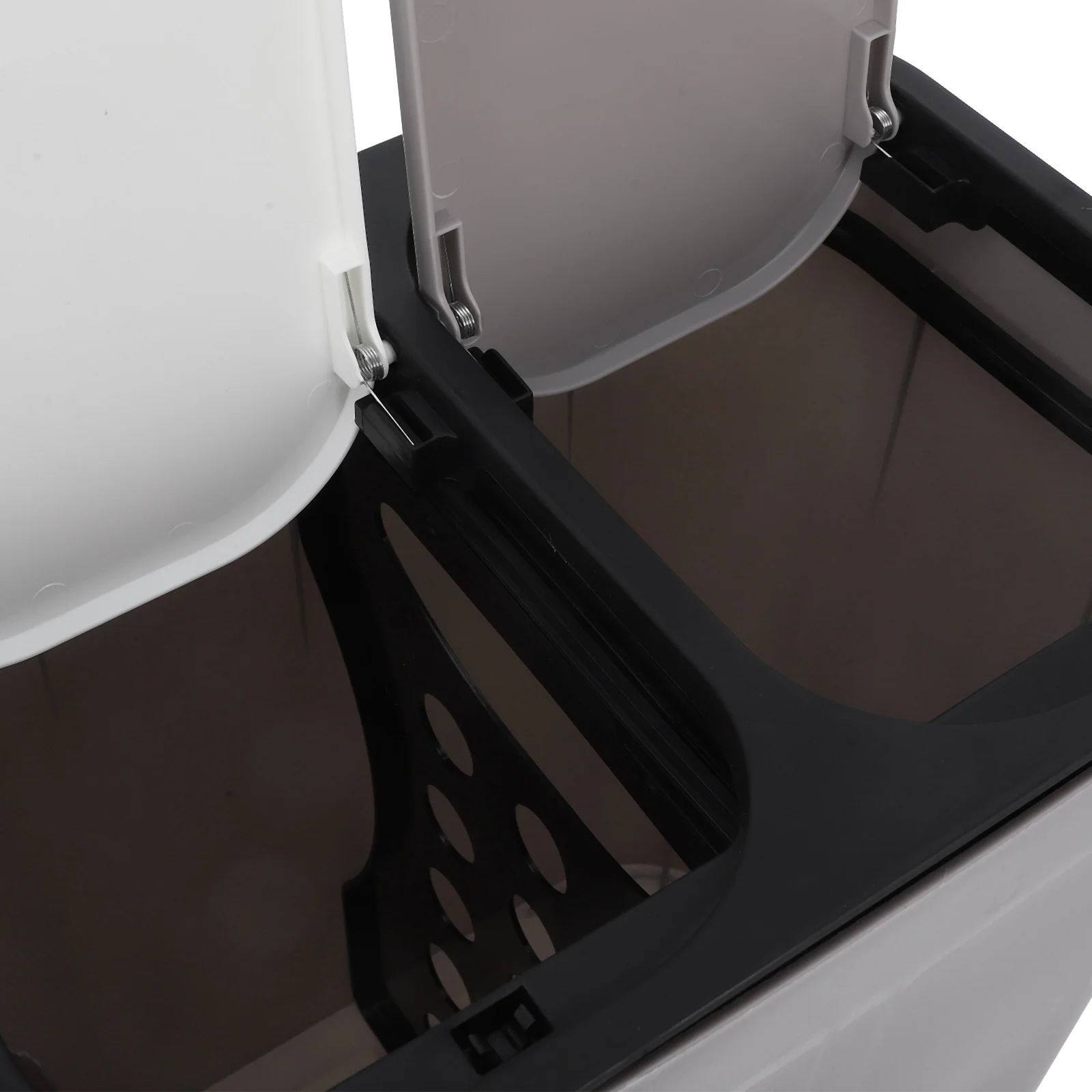 

Dry Wet Separation Trash Can Kitchen Recycling Waste Bin 2 Compartments Garbage Container Stable Structure Long Use Prevention