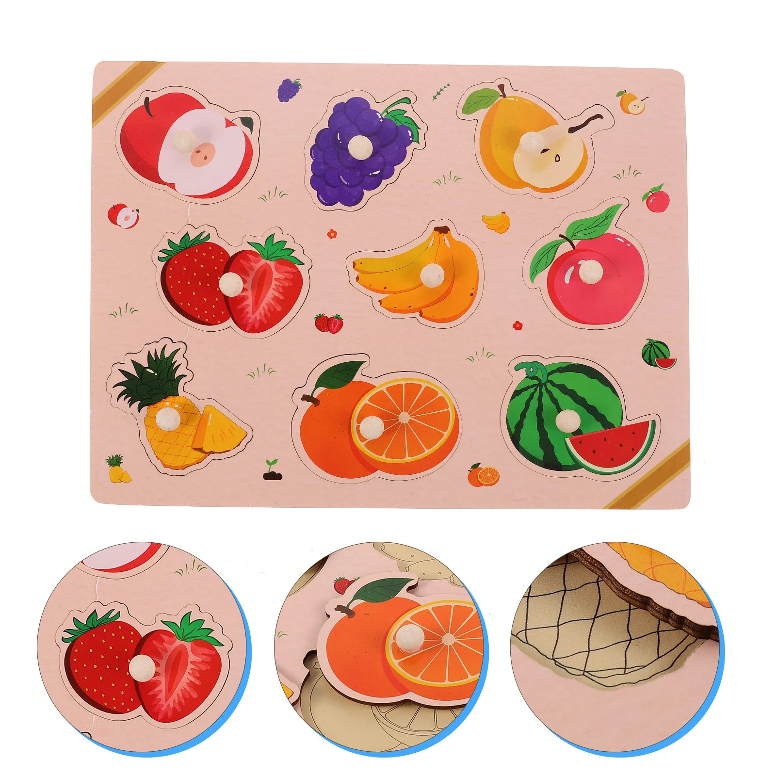 

1 комплект деревянных пазлов с фруктовой тематикой для детей от 3 до 9 лет, обучающие мультяшные фруктовые пазлы для малышей, обучающие дошкольные игры-головоломки