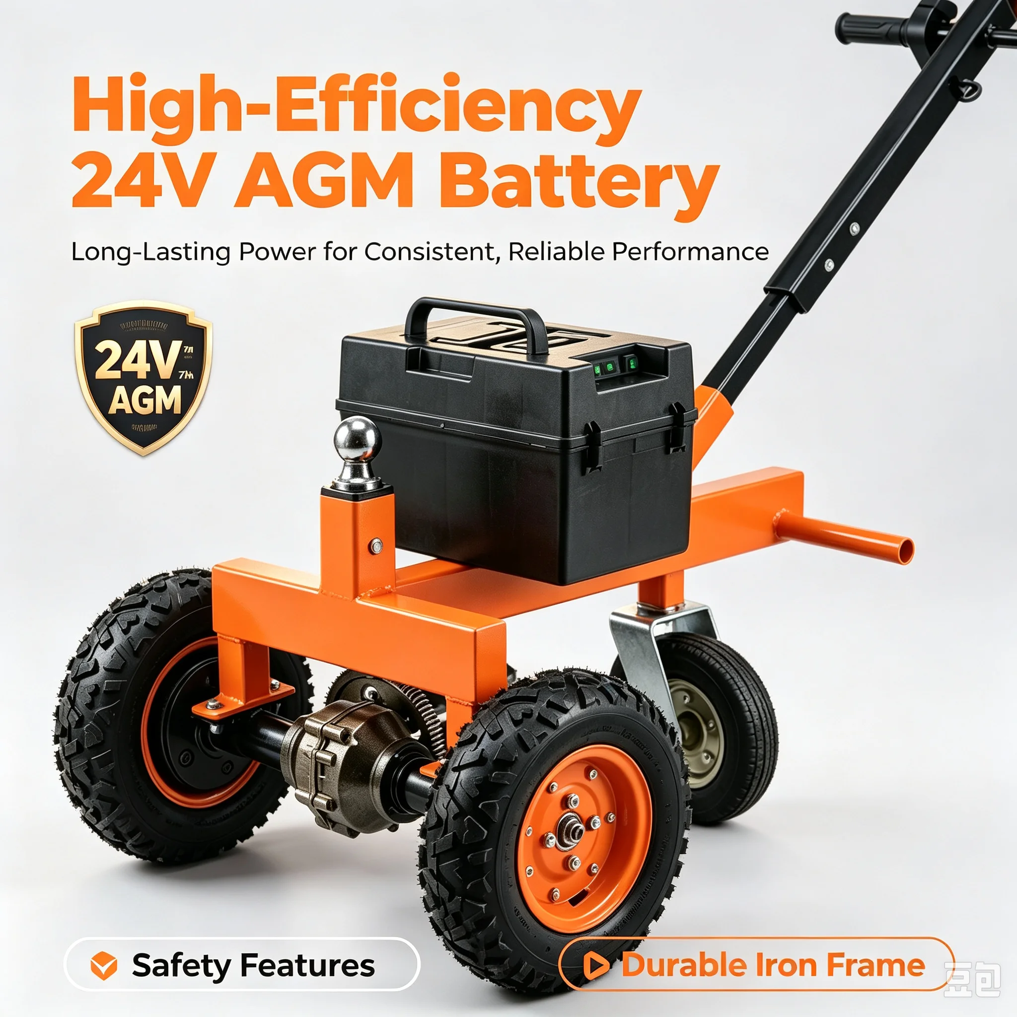 Motorized Boat Mover, 1300KG 2800LBS Electric Trailer Dolly, 500W Power Hitch for Caravan, Heavy Duty Tool for Outdoor