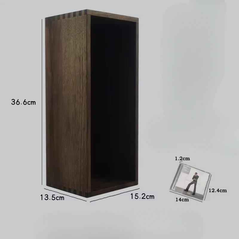 Prateleira secreta escondida para cd, suporte de armazenamento marrom, separador de álbum, rack de cd, gabinete, registro, móveis de vinil de meados