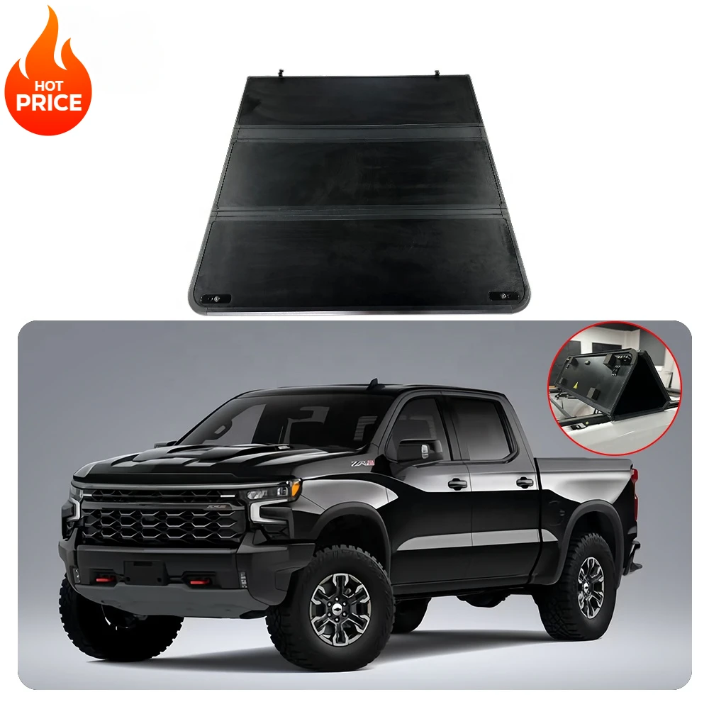 Hard Tri-folding Pickup Truck  Roller Lid Bed Covers For F150 Ranger Ram chevy silverado 1500