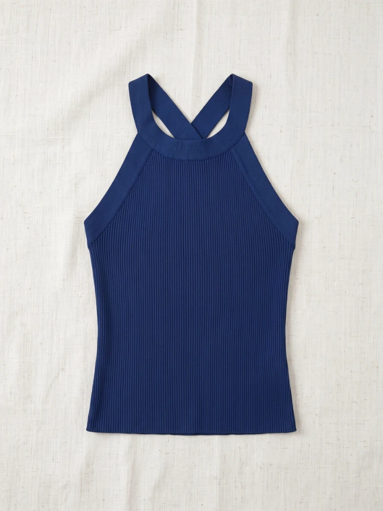 zjaiss Sexy Women Sleeveless Halter Tank Tops 2026 Summer Slim Versatile Short Top Solid Black/White Crop Vest Tops