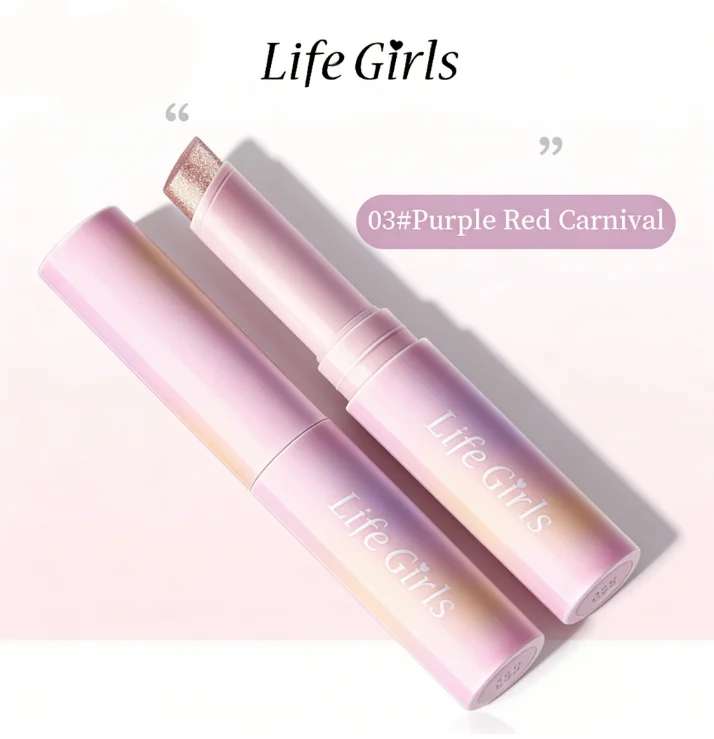 Lidschattenstift, Einzelkopf, Perlglanz, rauchiger Lidschatten, glitzernder Lidschatten, Glitzerstift, Augen-Make-up-Werkzeug