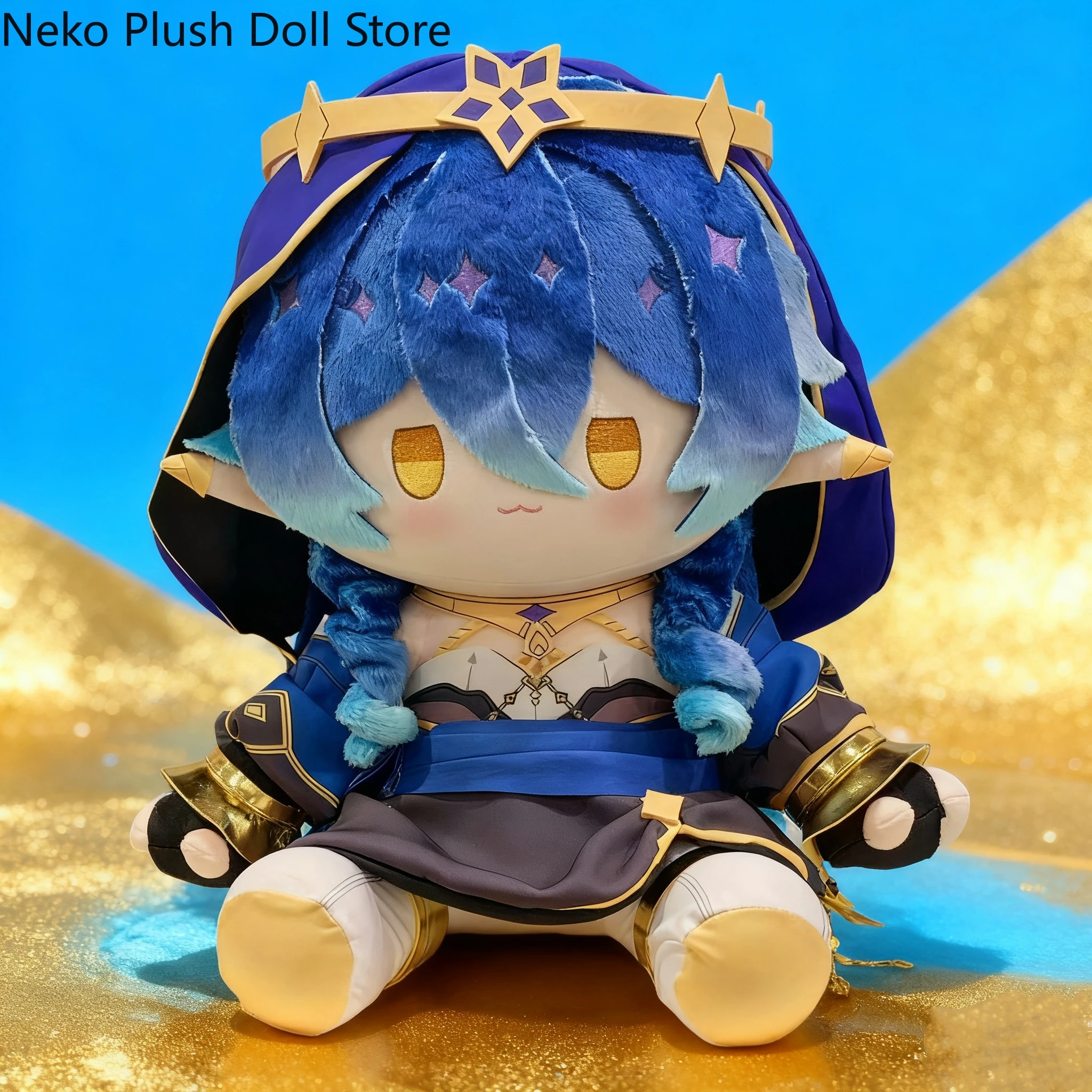 Genshin impacto layla 40cm anime postura sentada figura ídolo plushies travesseiros menina presente de aniversário travesseiro cosplay presente do estudante