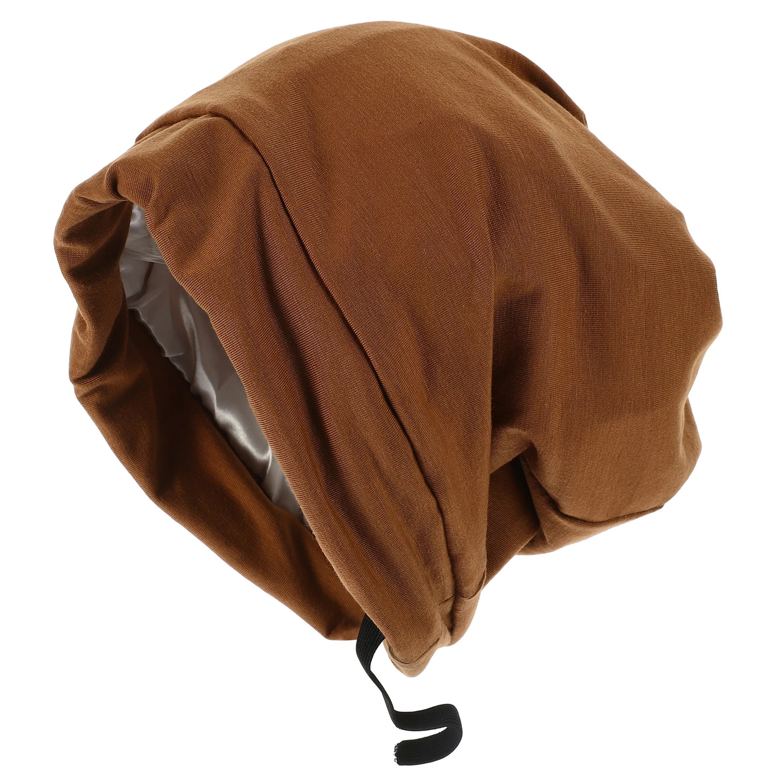 

Hair Cap Sleeping Hats Women Caps Bonnet Satin Lined Pack Coffee Smooth Material Excellent Fabric Skin Friendly Elastic Design