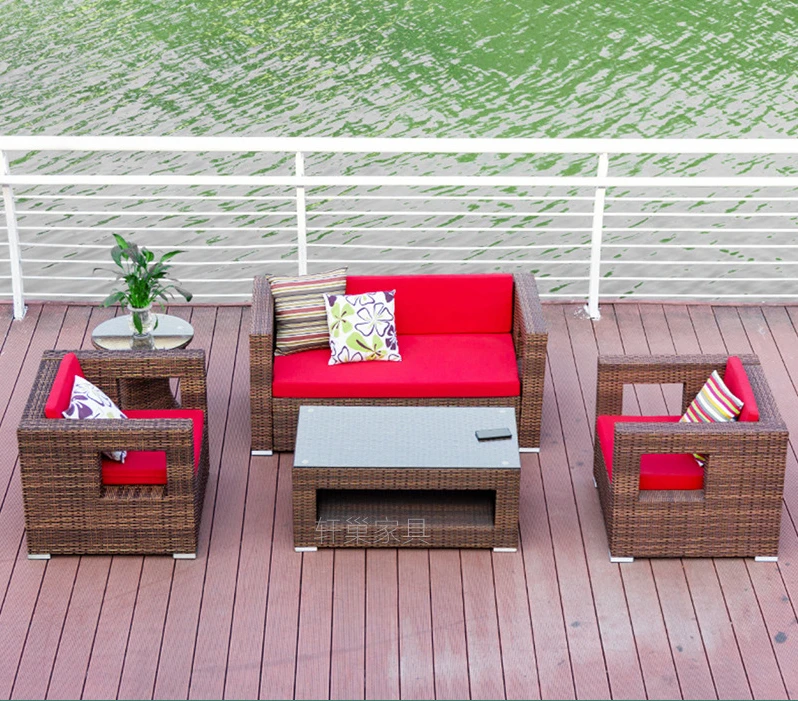 

Outdoor rattan sofa rattan chair Outdoor leisure three-seat sofa rattan sofa chair furniture