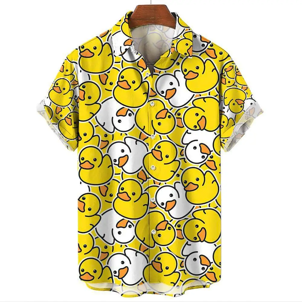 Funny Men's Shirts For Men Cute Bear 3d Print Tops Casual Men's Clothing Summer New Short Sleeved Tops Tee Loose Oversized Shirt