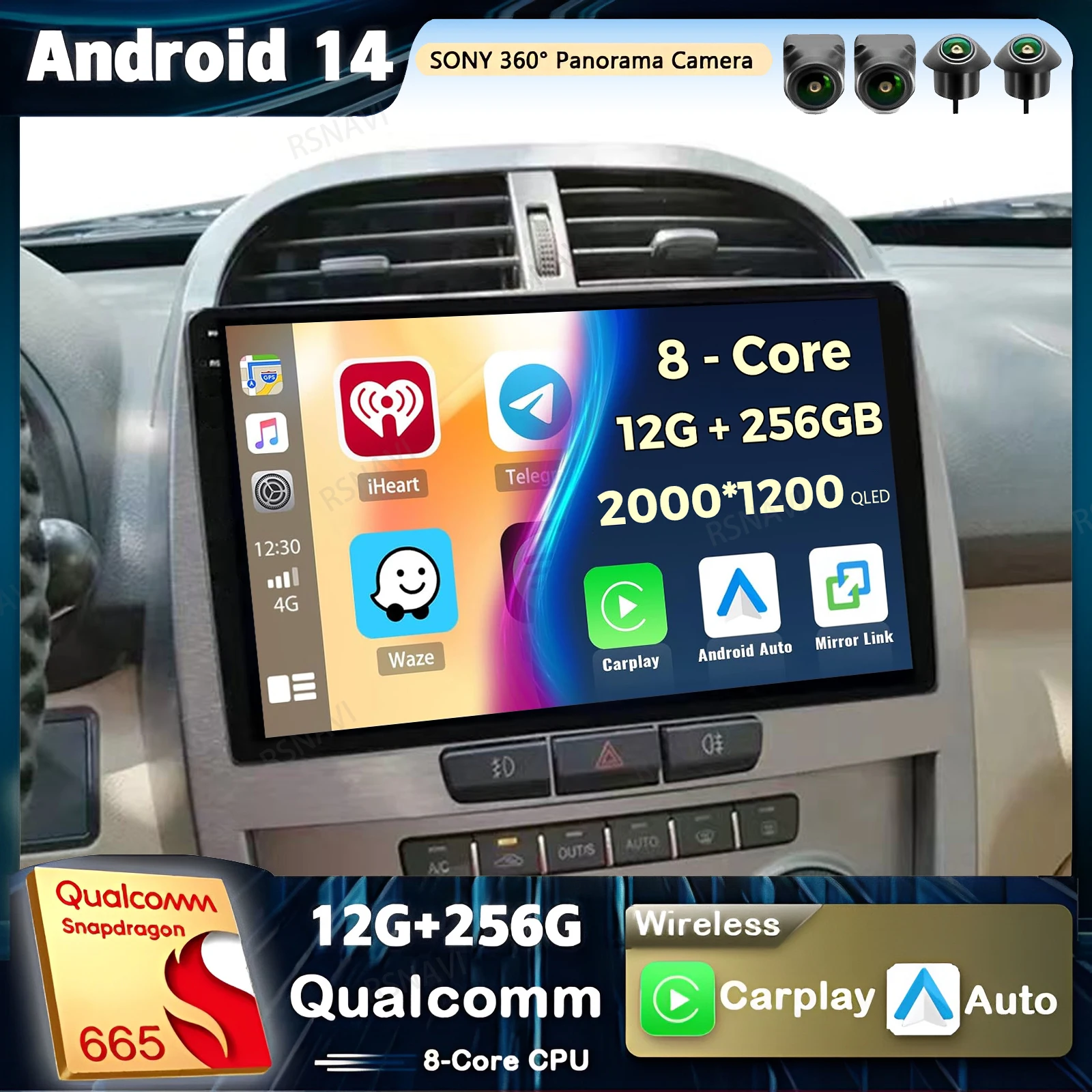 

Android 14 Carplay Auto для Chery Tiggo 3 2009-2013 Автомобильный радиоприемник DSP 4GWIFI GPS-навигатор Мультимедиа srereo Видео 360 Камера