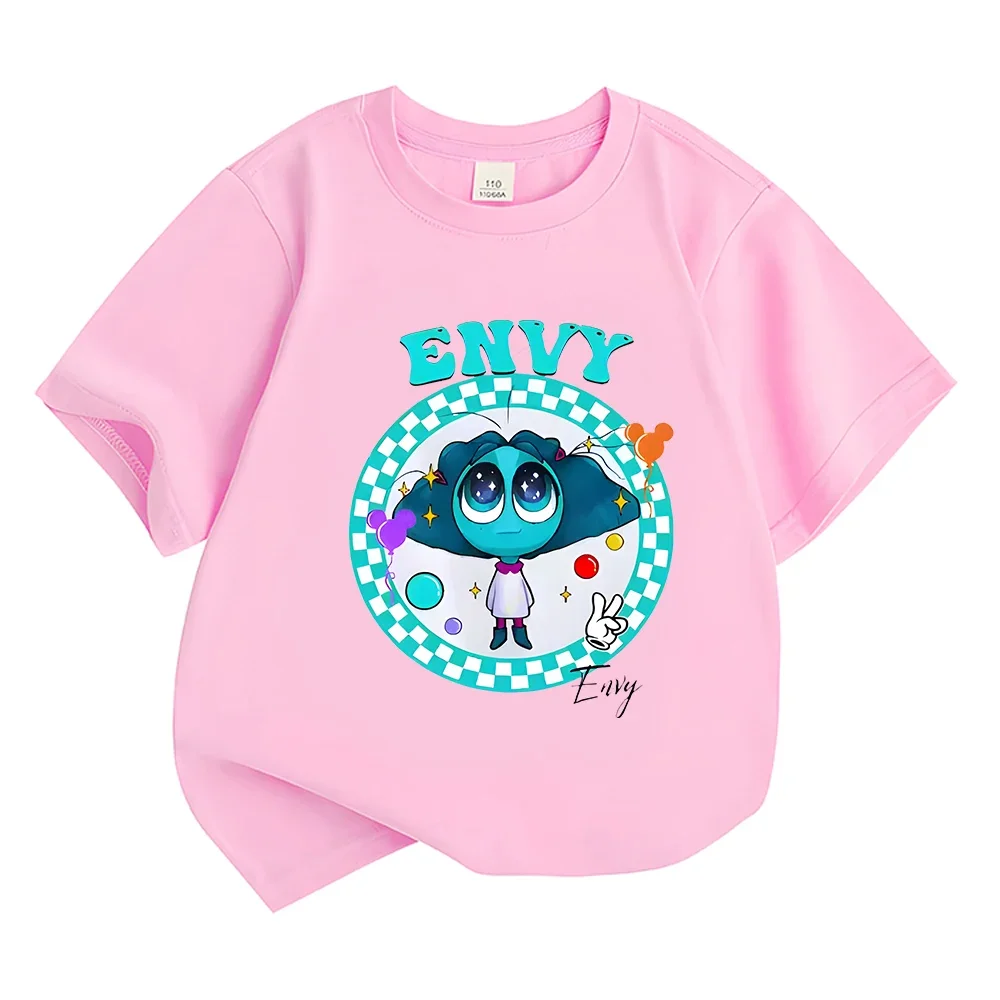 Anime ENVY Inside Out 2 T-shirt Fashion Cotton Clothes Cartoon Summer Short Sleeves Tops Casual Kawaii T Shirts Tees Camisetas