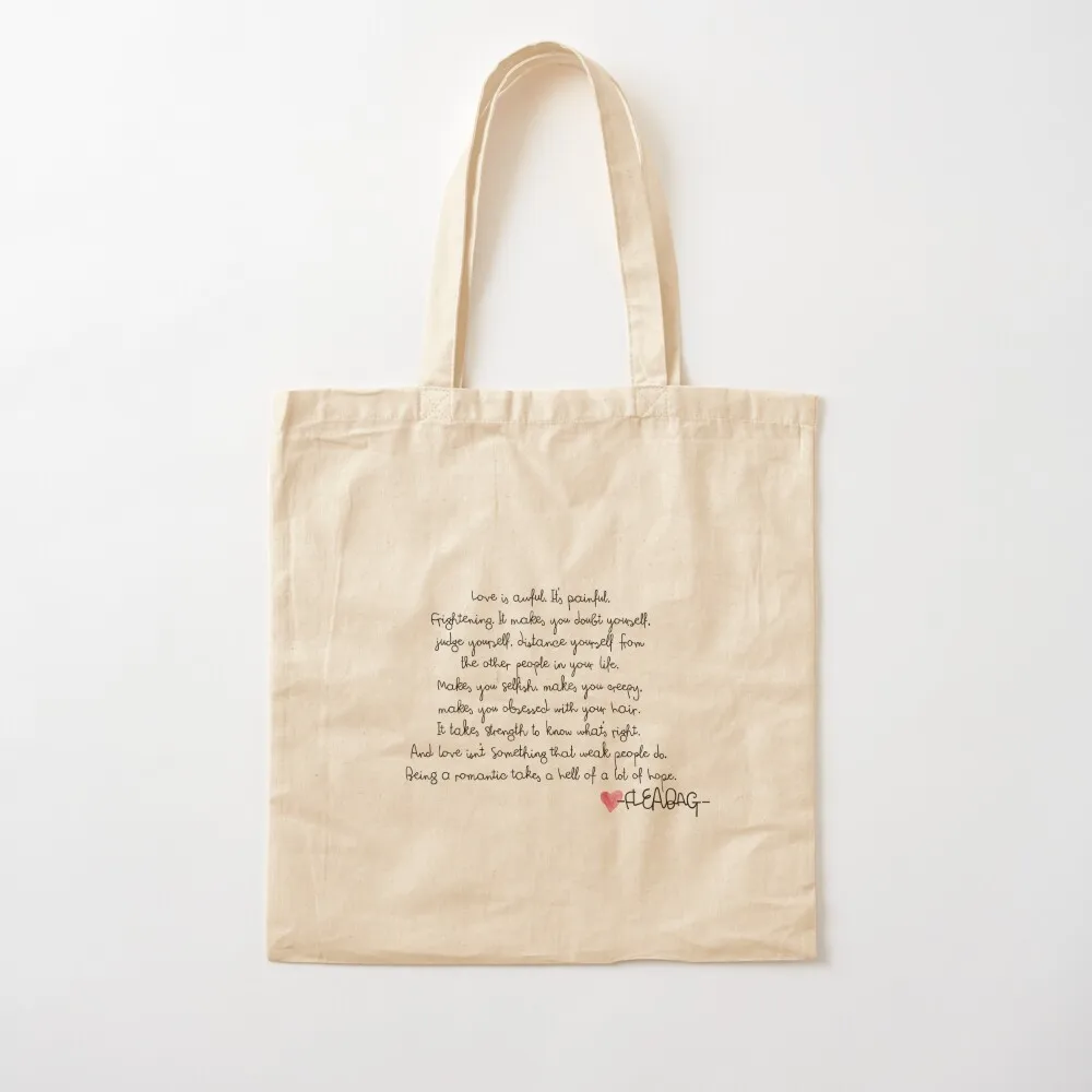 

Fleabag Quote 10 Tote Bag reusable grocery bags reusable shopping bag canvas tote bags Canvas Tote Bag