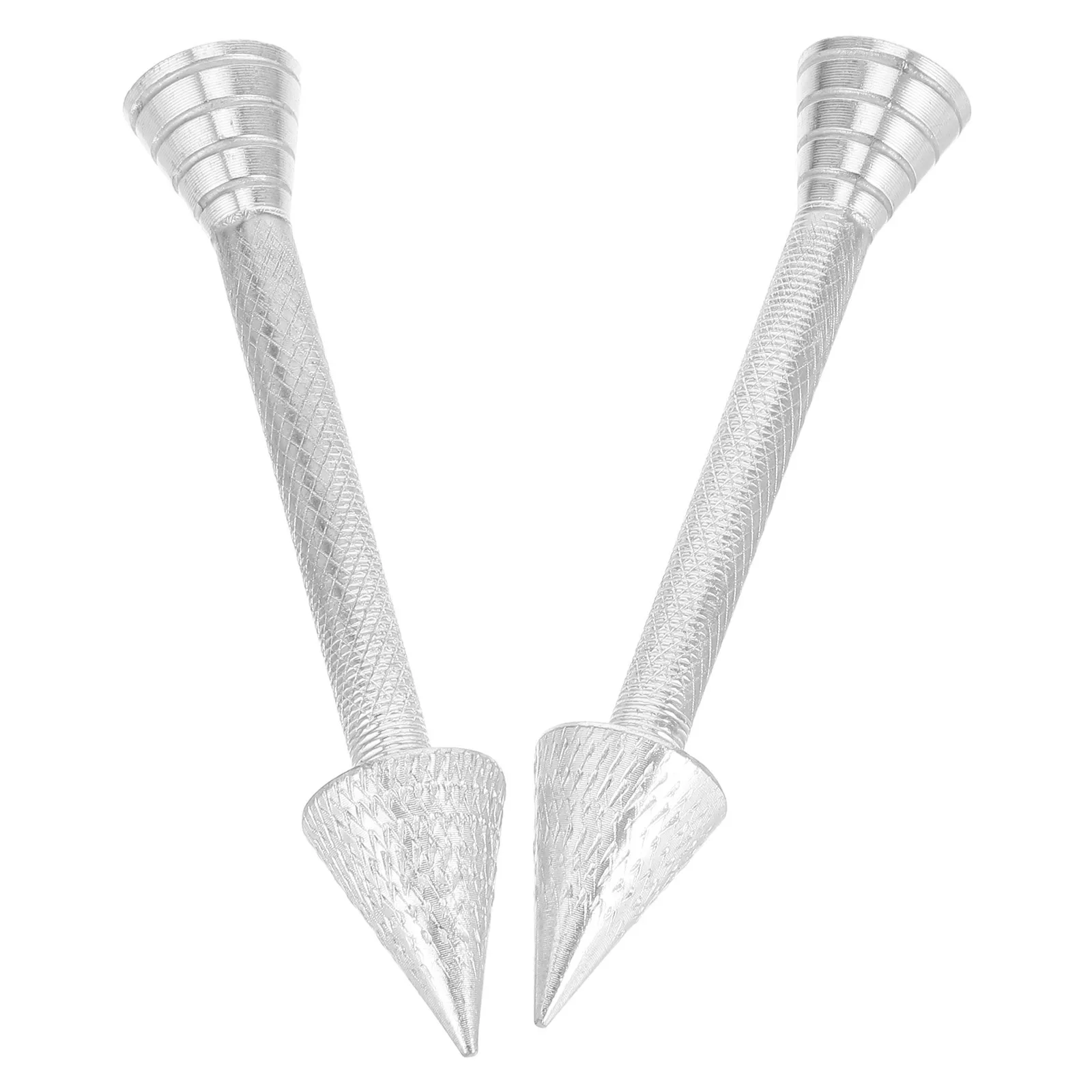 2Pcs Rose Flower Cake Piping Rod Baking Pastry Cone Holder Aluminium Alloy Icing Flower Sticks Cake Decoration